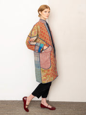 The Sai Quilted Patchwork Kantha Coat