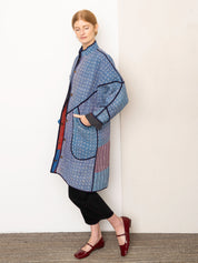 The Sai Quilted Patchwork Kantha Coat