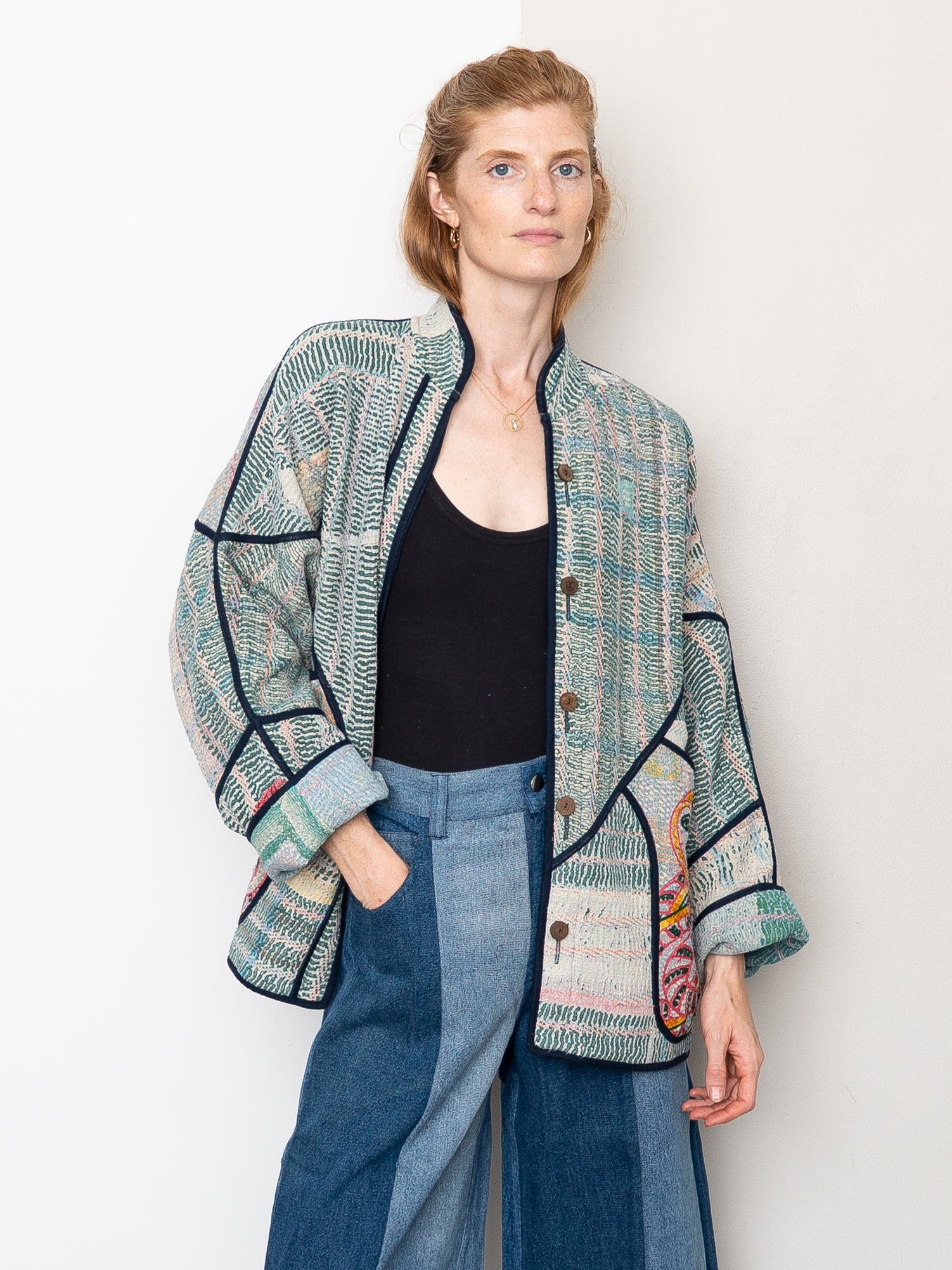 The Ladhiya Suzani Quilted Kantha Jacket