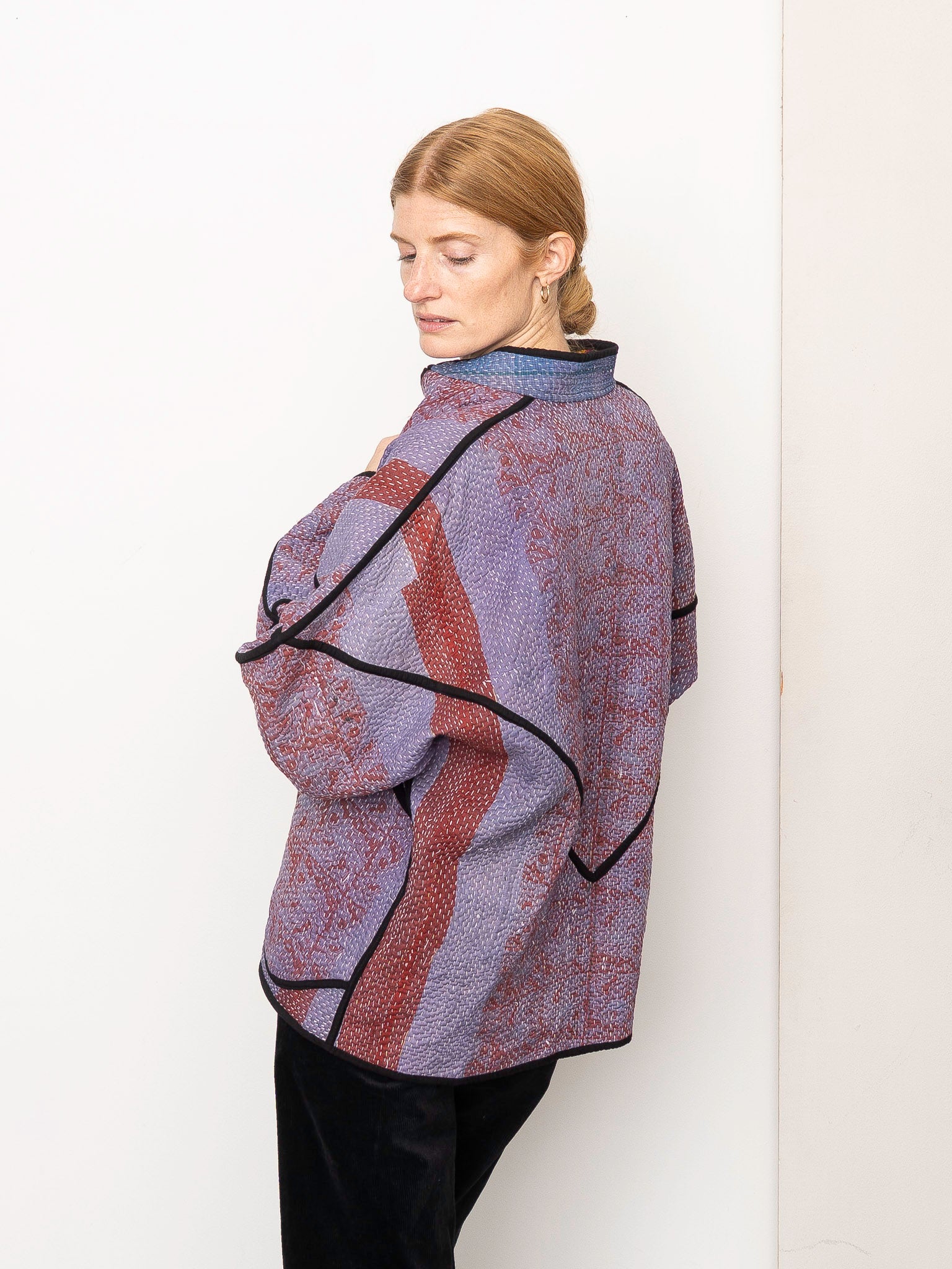 The Ladhiya Quilted Patchwork Kantha Jacket