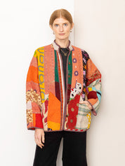 The Ladhiya Quilted Patchwork Kantha Jacket
