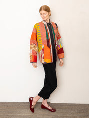 The Ladhiya Quilted Patchwork Kantha Jacket