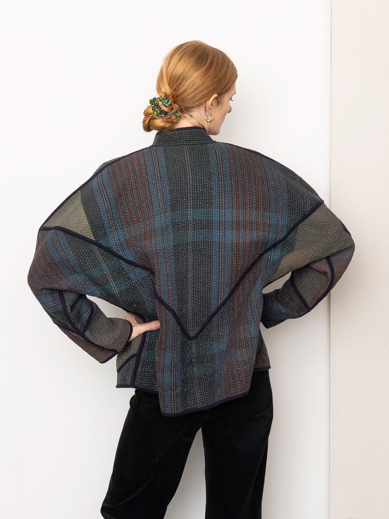 The Ladhiya Quilted Patchwork Kantha Jacket