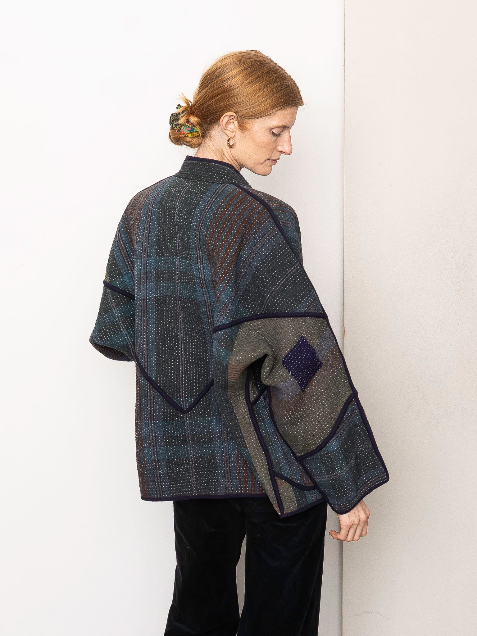 The Ladhiya Quilted Patchwork Kantha Jacket