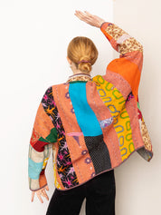 The Ladhiya Quilted Patchwork Kantha Jacket