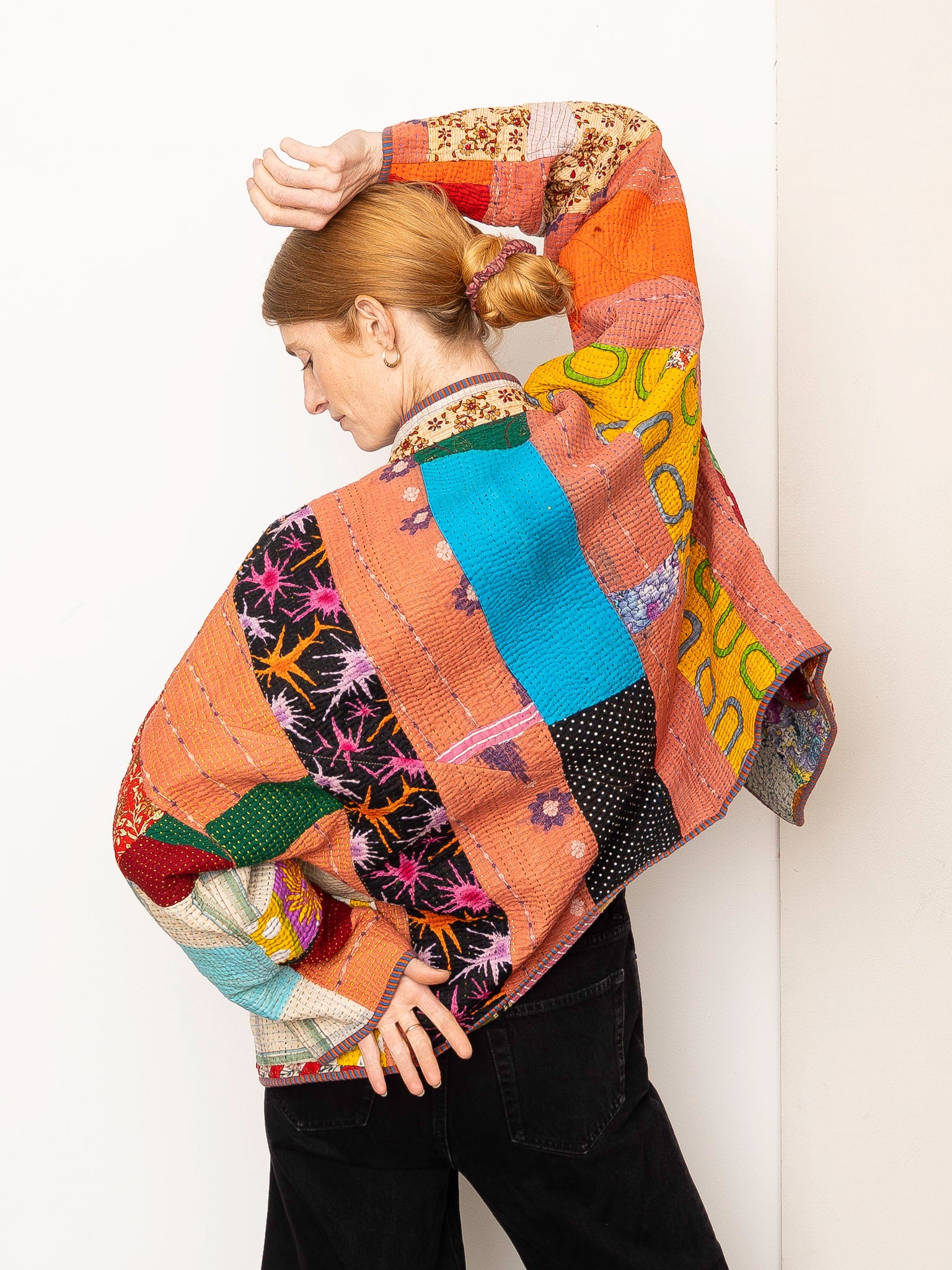 The Ladhiya Quilted Patchwork Kantha Jacket