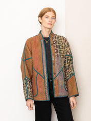 The Ladhiya Quilted Patchwork Kantha Jacket