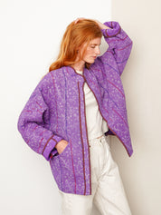 The Ishani Quilted Indigo Kantha Jacket