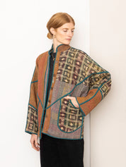The Ladhiya Quilted Patchwork Kantha Jacket