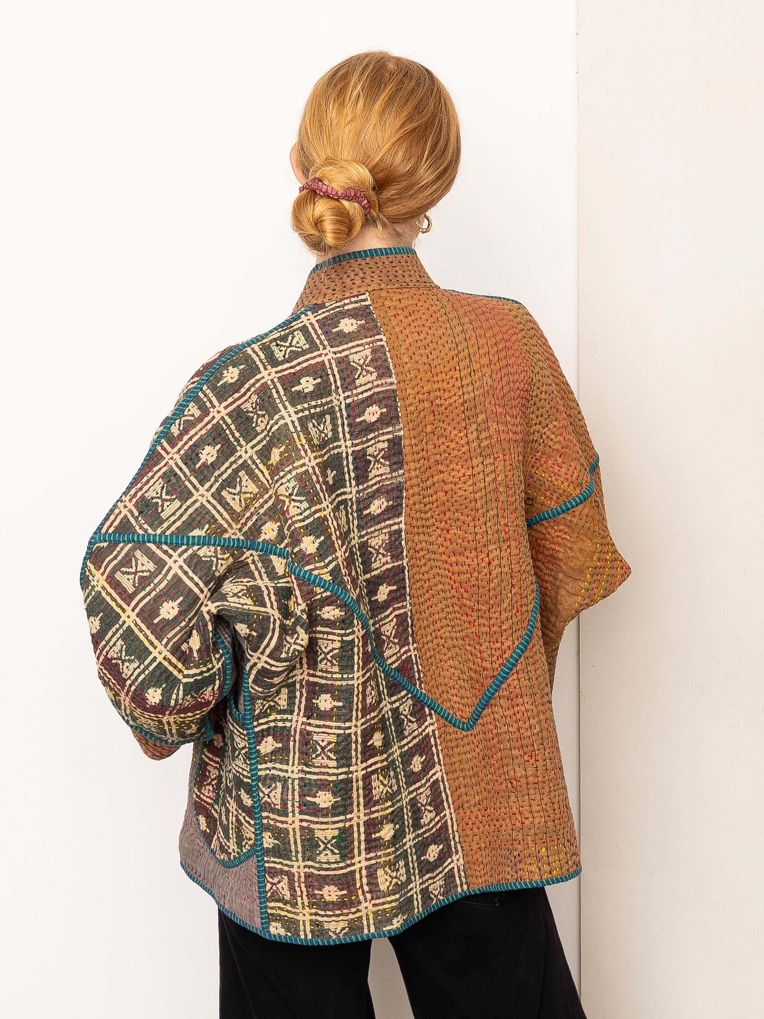 The Ladhiya Quilted Patchwork Kantha Jacket