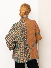 The Ladhiya Quilted Patchwork Kantha Jacket