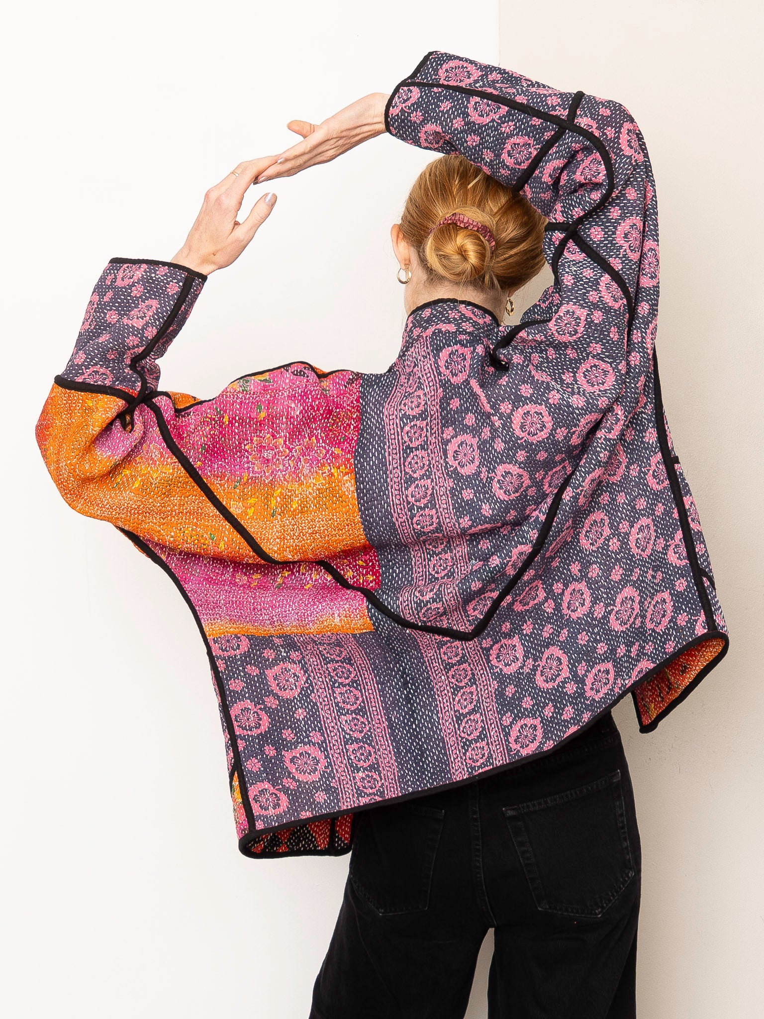 The Ladhiya Quilted Patchwork Kantha Jacket