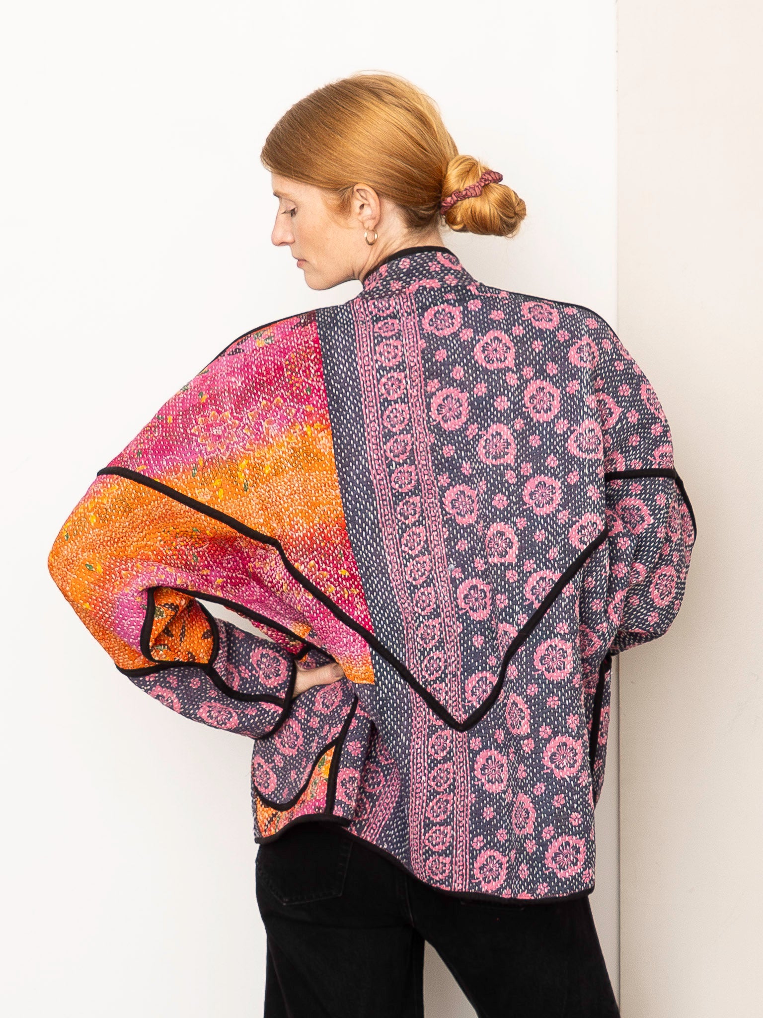 The Ladhiya Quilted Patchwork Kantha Jacket