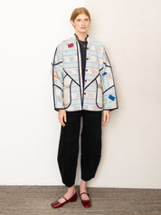 The Ladhiya Quilted Patchwork Kantha Jacket