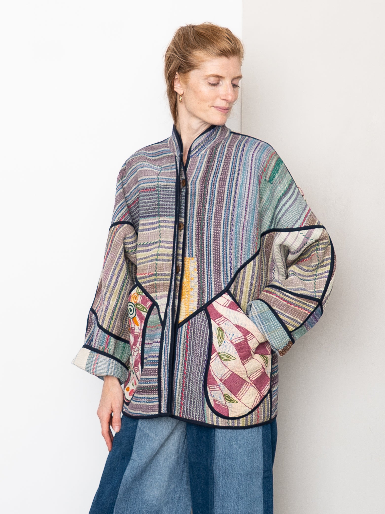 The Ladhiya Suzani Quilted Kantha Jacket