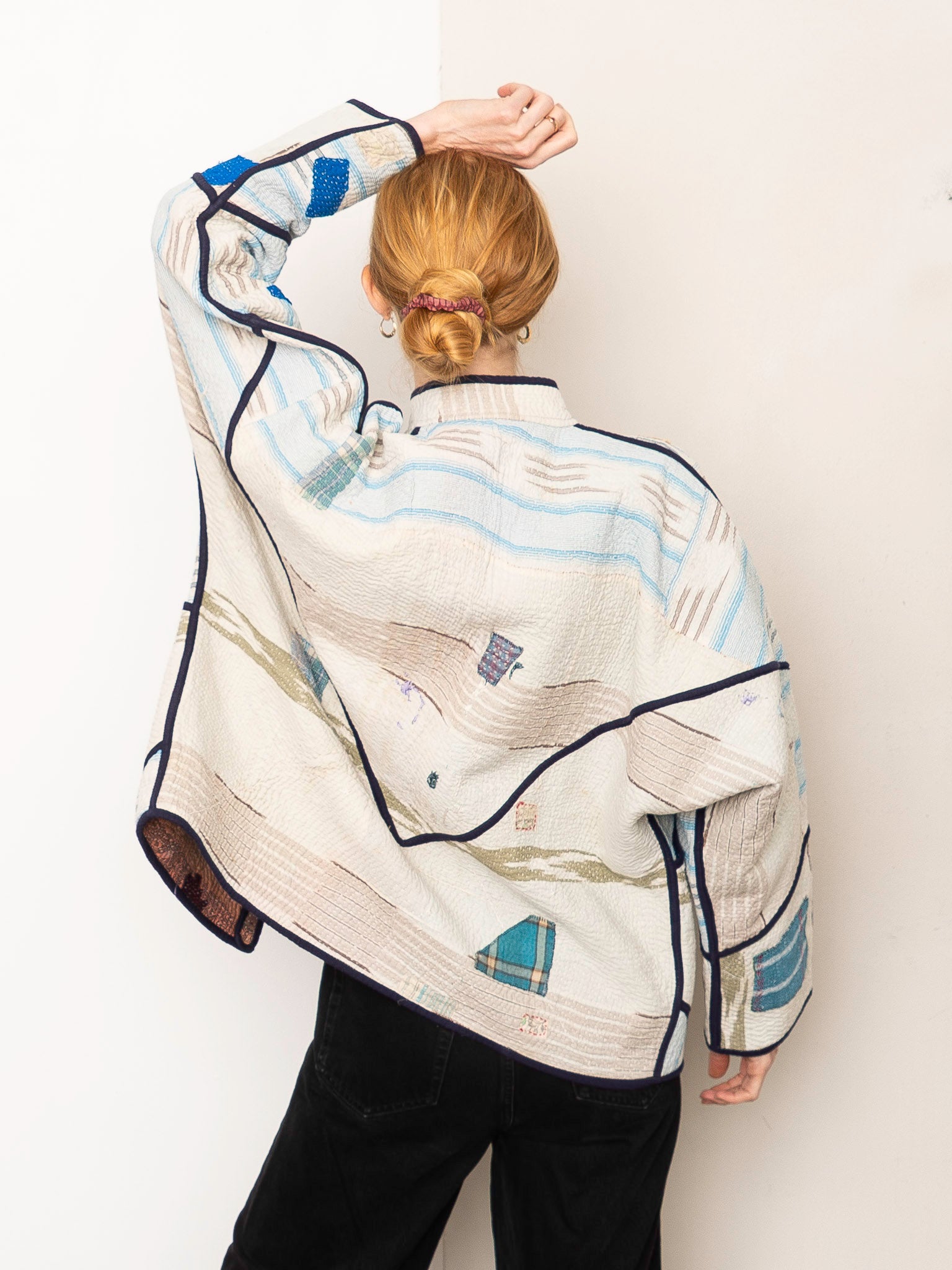 The Ladhiya Quilted Patchwork Kantha Jacket