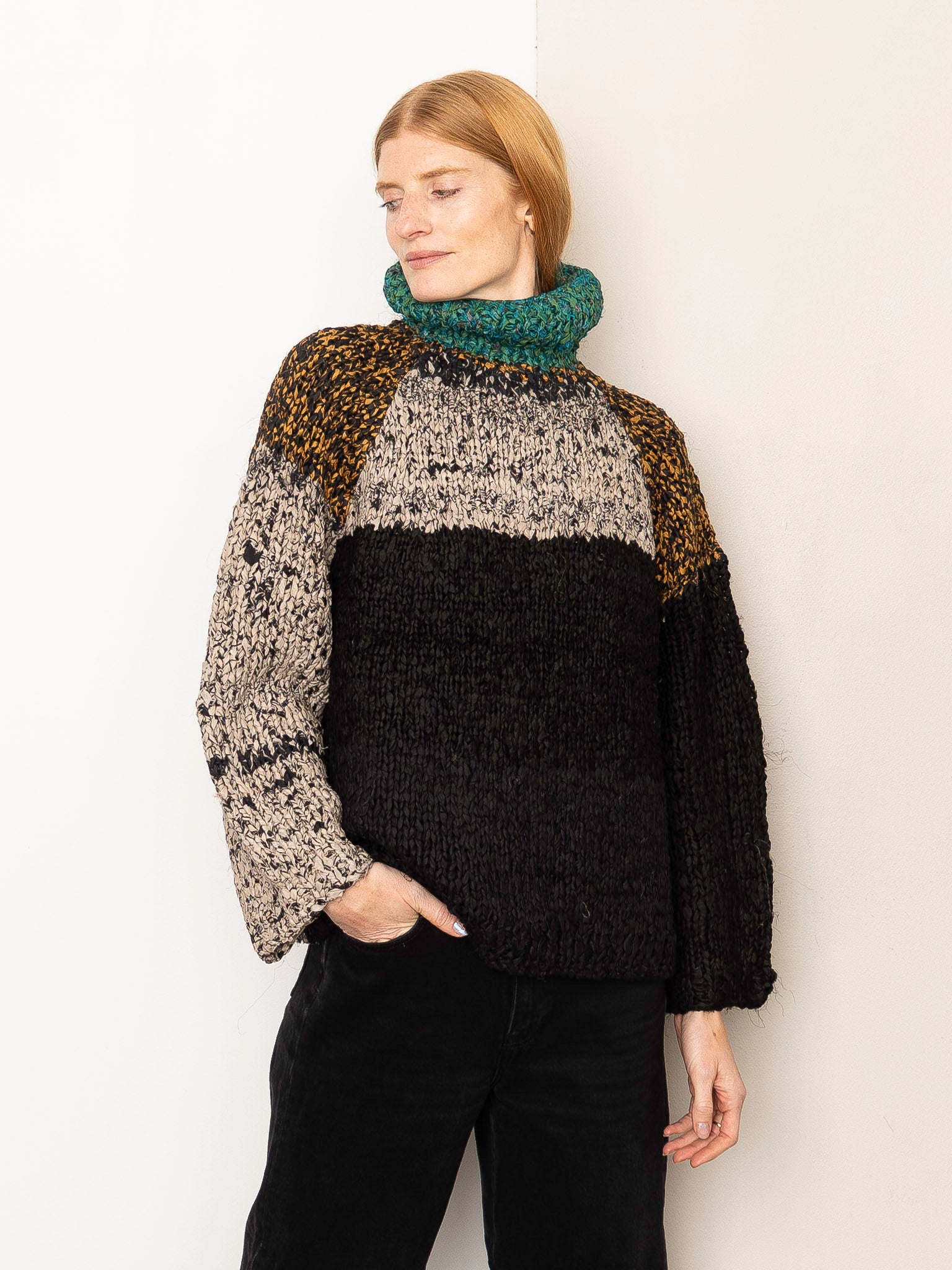 The Vishnu Knitted Silk Roll-Neck Sweater