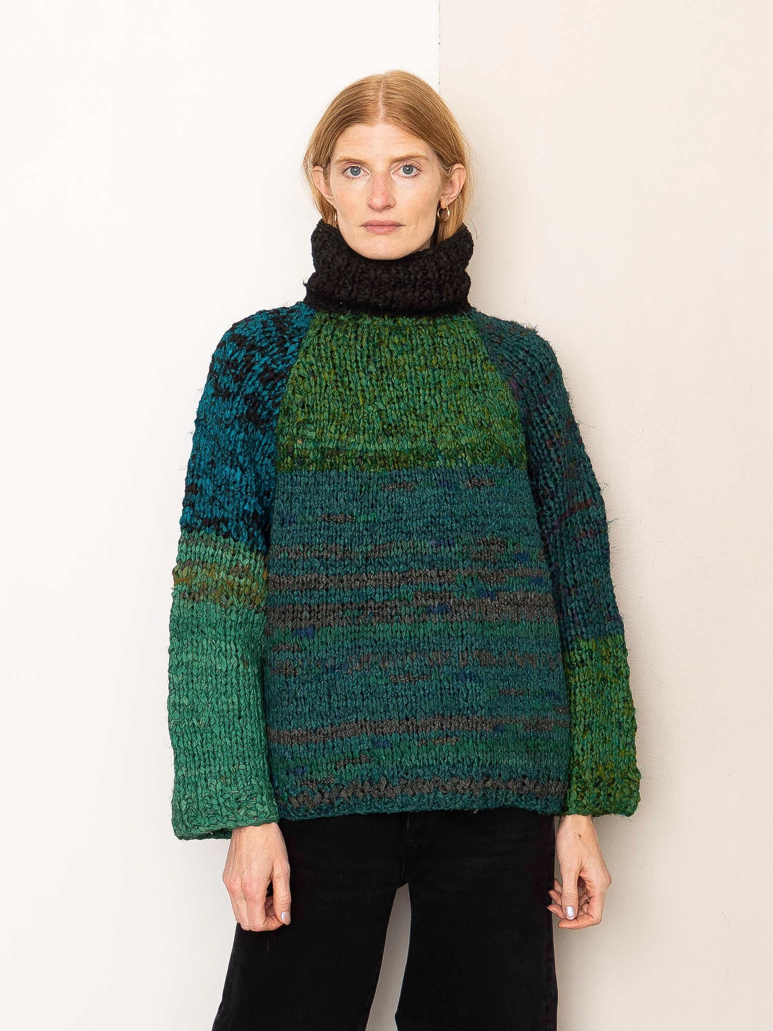 The Vishnu Knitted Silk Roll-Neck Sweater