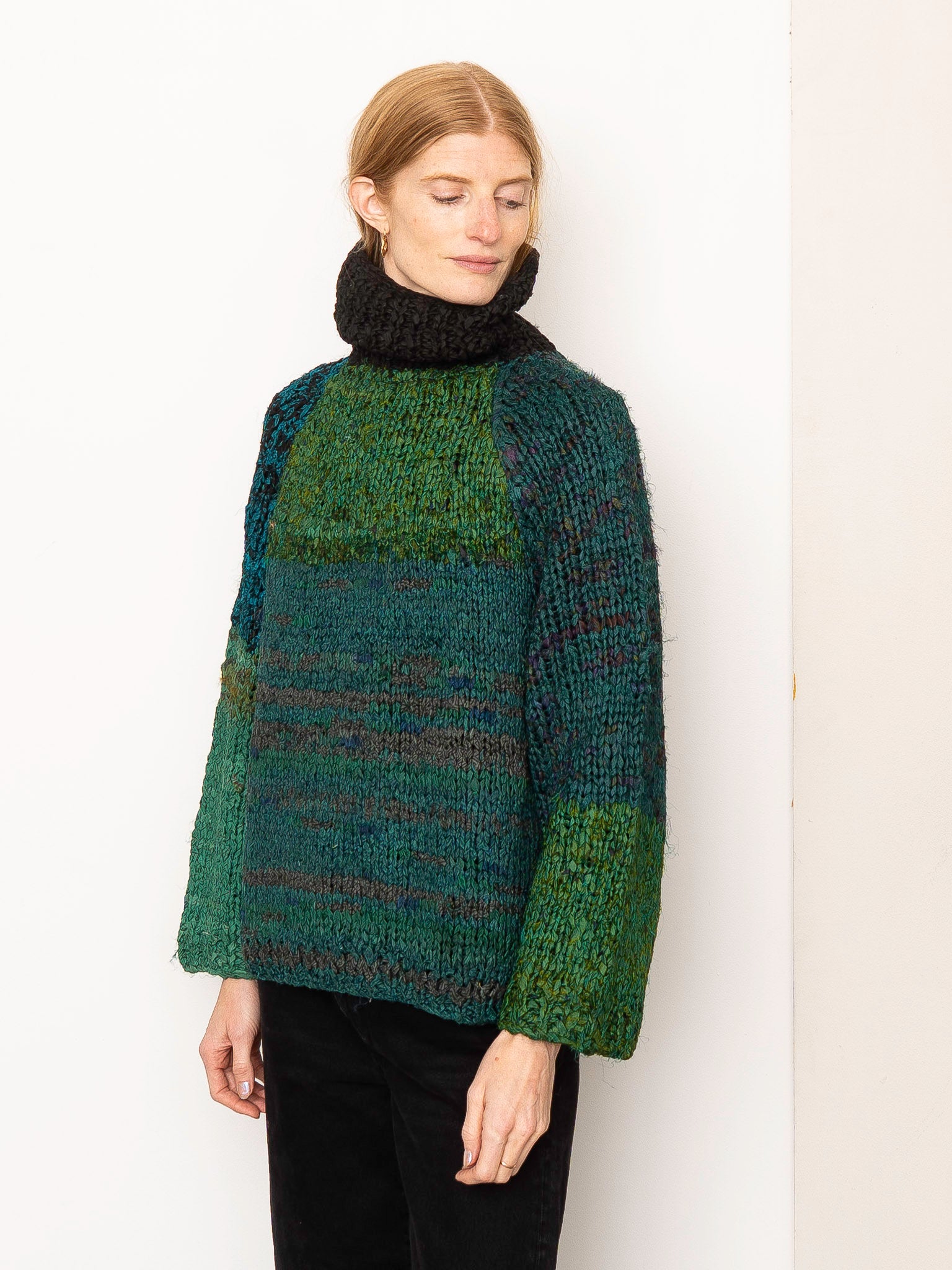The Vishnu Knitted Silk Roll-Neck Sweater