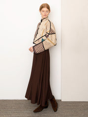 The Kaira Cropped Quilted Patchwork Kantha Jacket