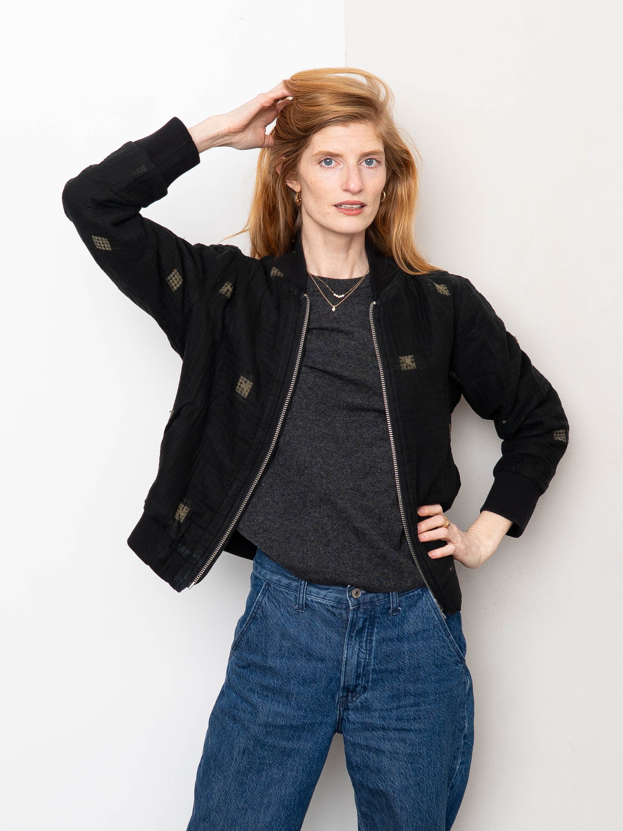 The Veda Quilted One-of-a-Kind Bomber Jacket - Small