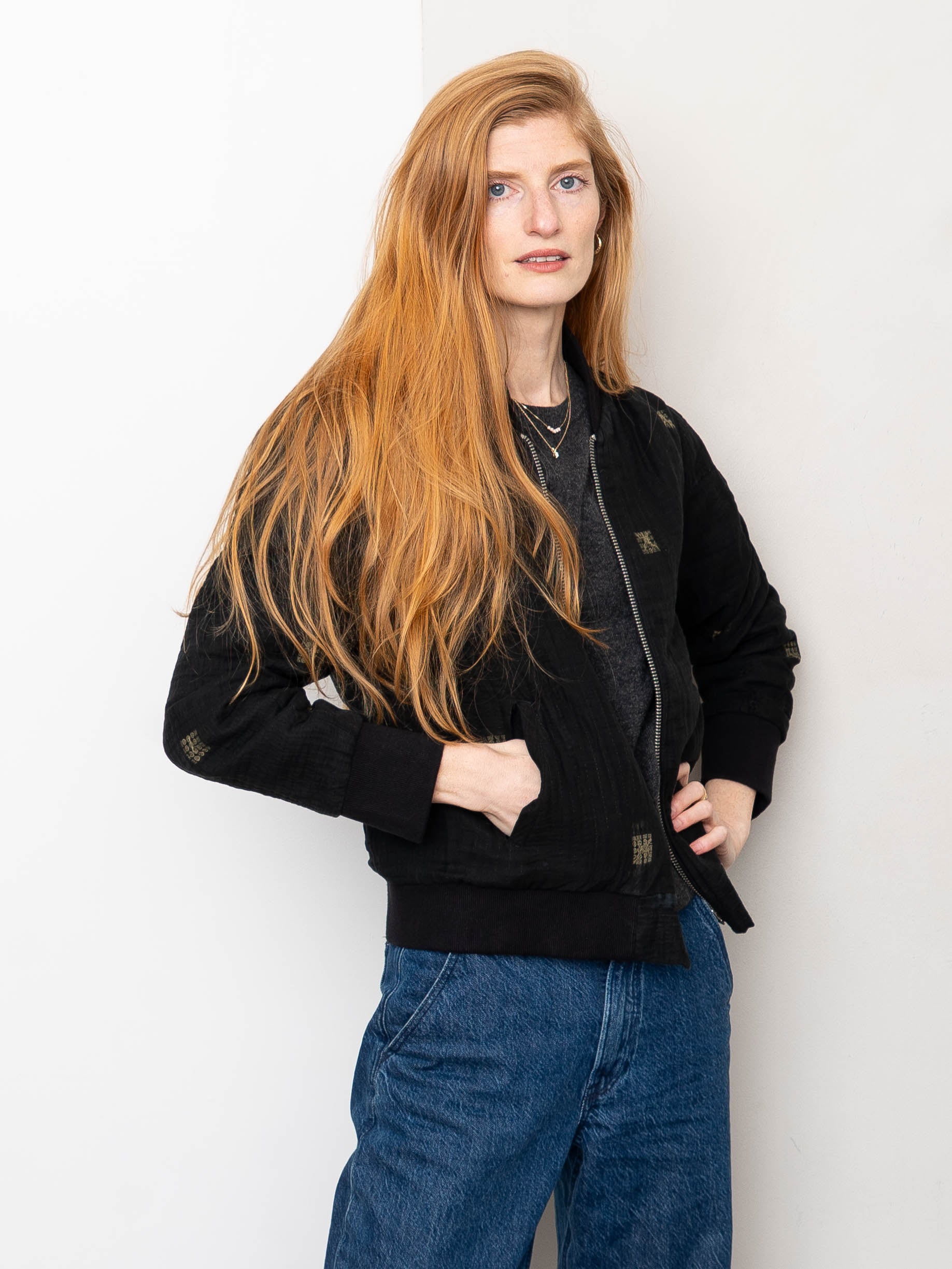 The Veda Quilted One-of-a-Kind Bomber Jacket - Small