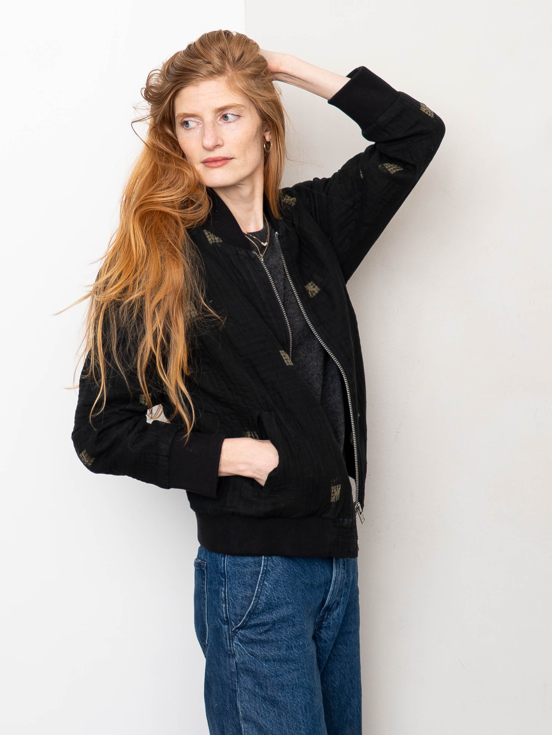 The Veda Quilted One-of-a-Kind Bomber Jacket - Small