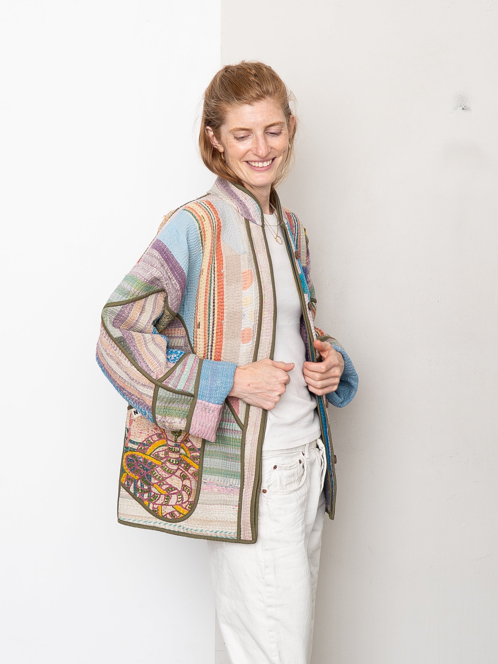 The Ladhiya Suzani Quilted Kantha Jacket