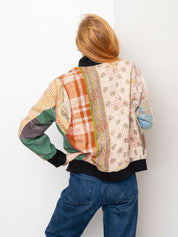 The Veda Quilted One-of-a-Kind Bomber Jacket - Medium