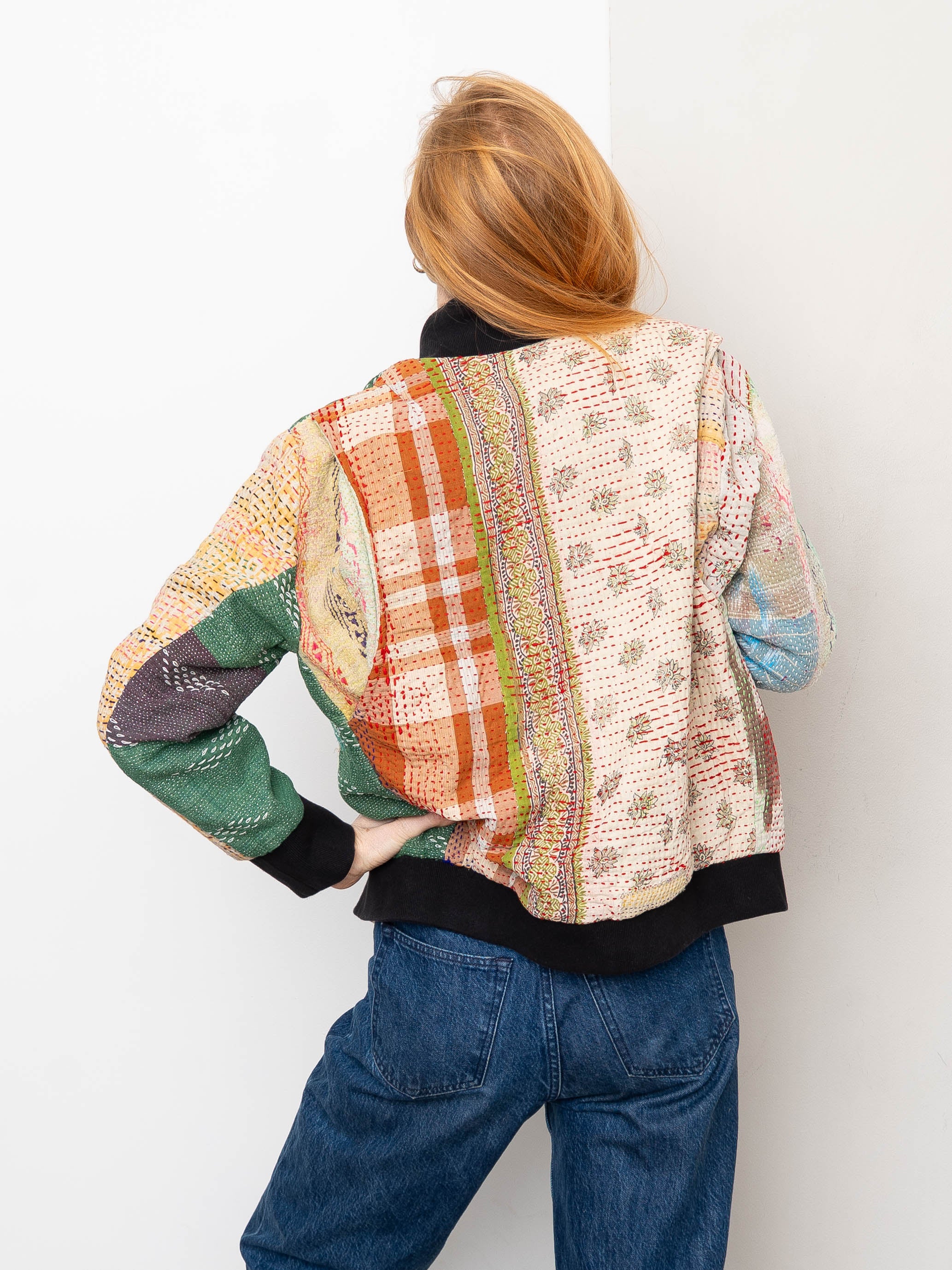 The Veda Quilted One-of-a-Kind Bomber Jacket - Medium