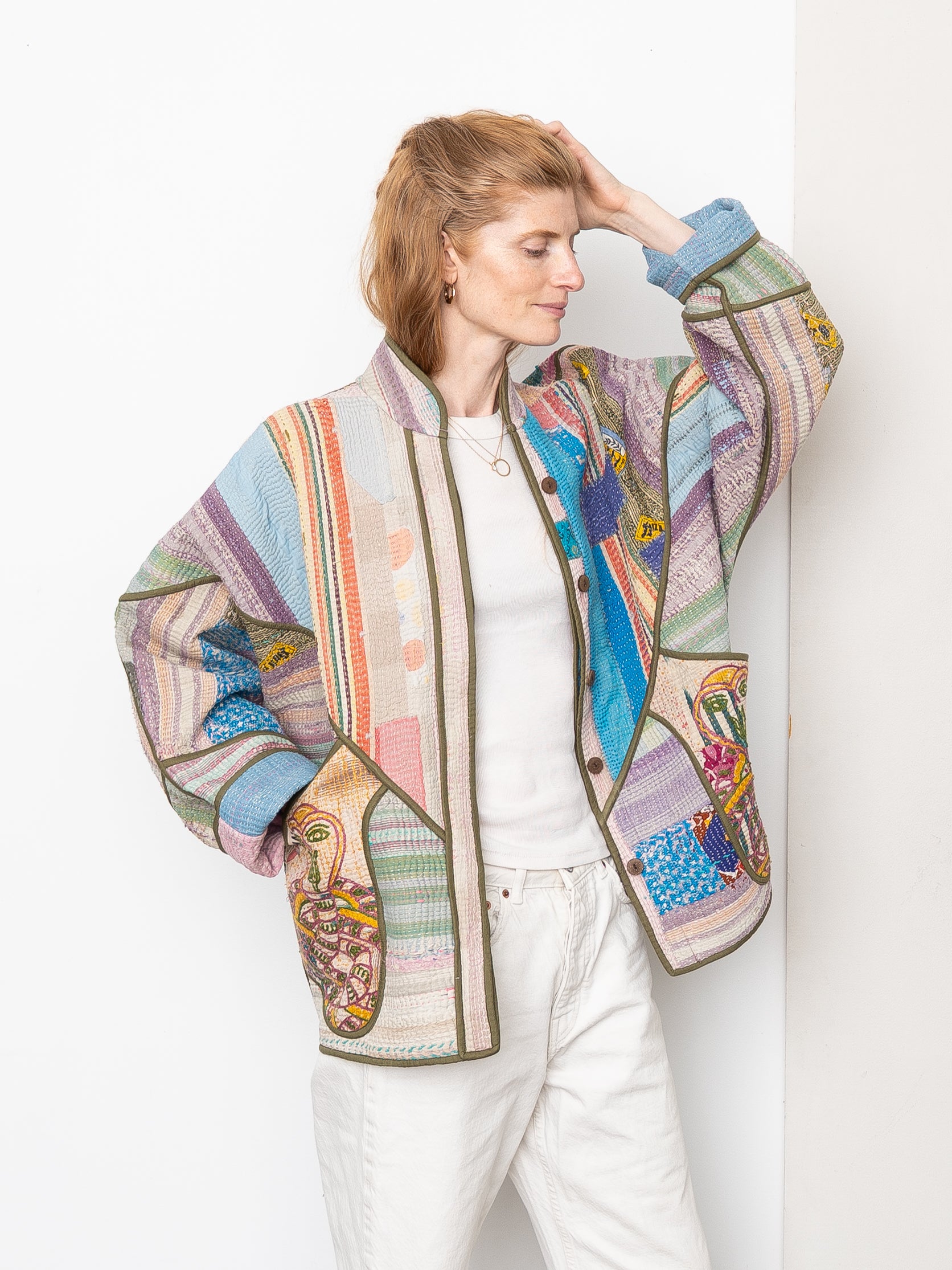 The Ladhiya Suzani Quilted Kantha Jacket
