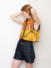 The Kaira Quilted Patchwork Kantha Vest