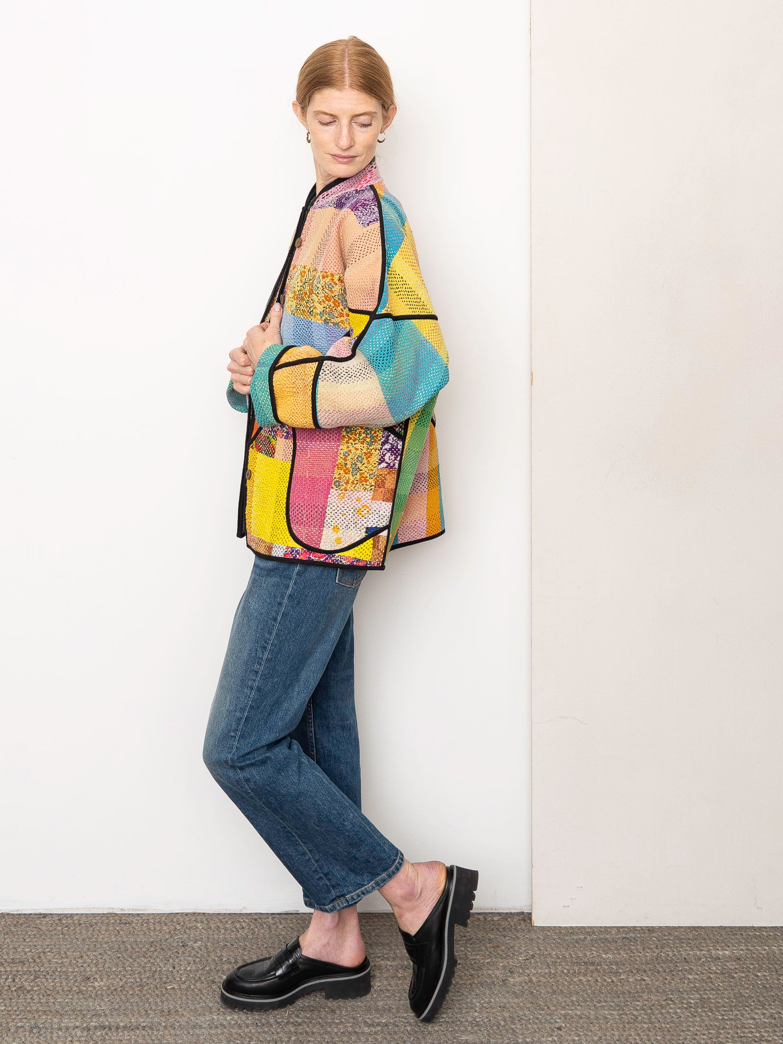 The Ladhiya Quilted Patchwork Kantha Jacket