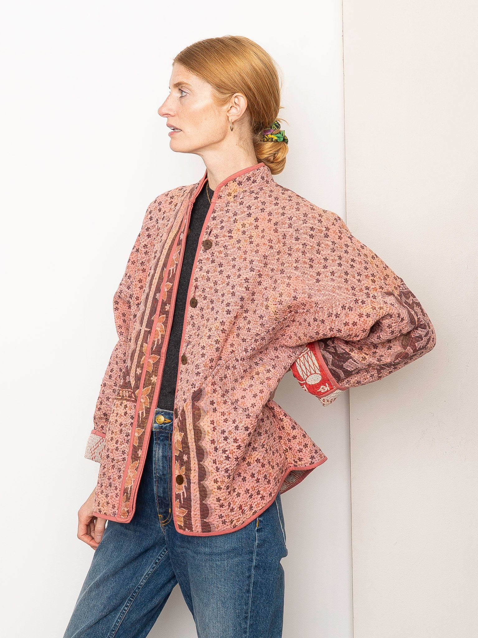 The Ladhiya Quilted Patchwork Kantha Jacket