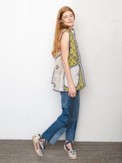 The Ladhiya Quilted Patchwork Kantha Vest