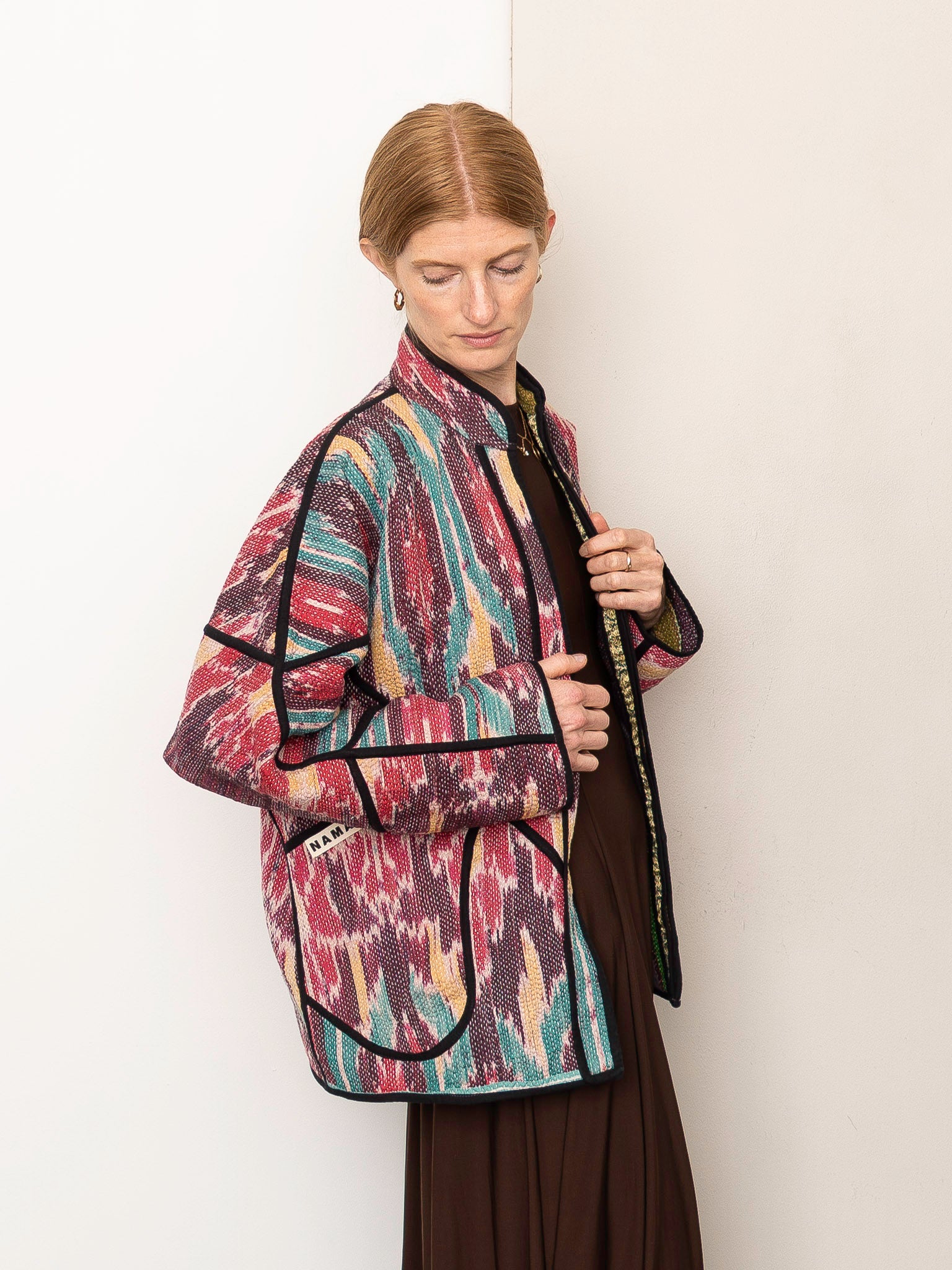 The Ladhiya Quilted Patchwork Kantha Jacket