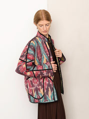 The Ladhiya Quilted Patchwork Kantha Jacket