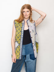The Ladhiya Quilted Patchwork Kantha Vest