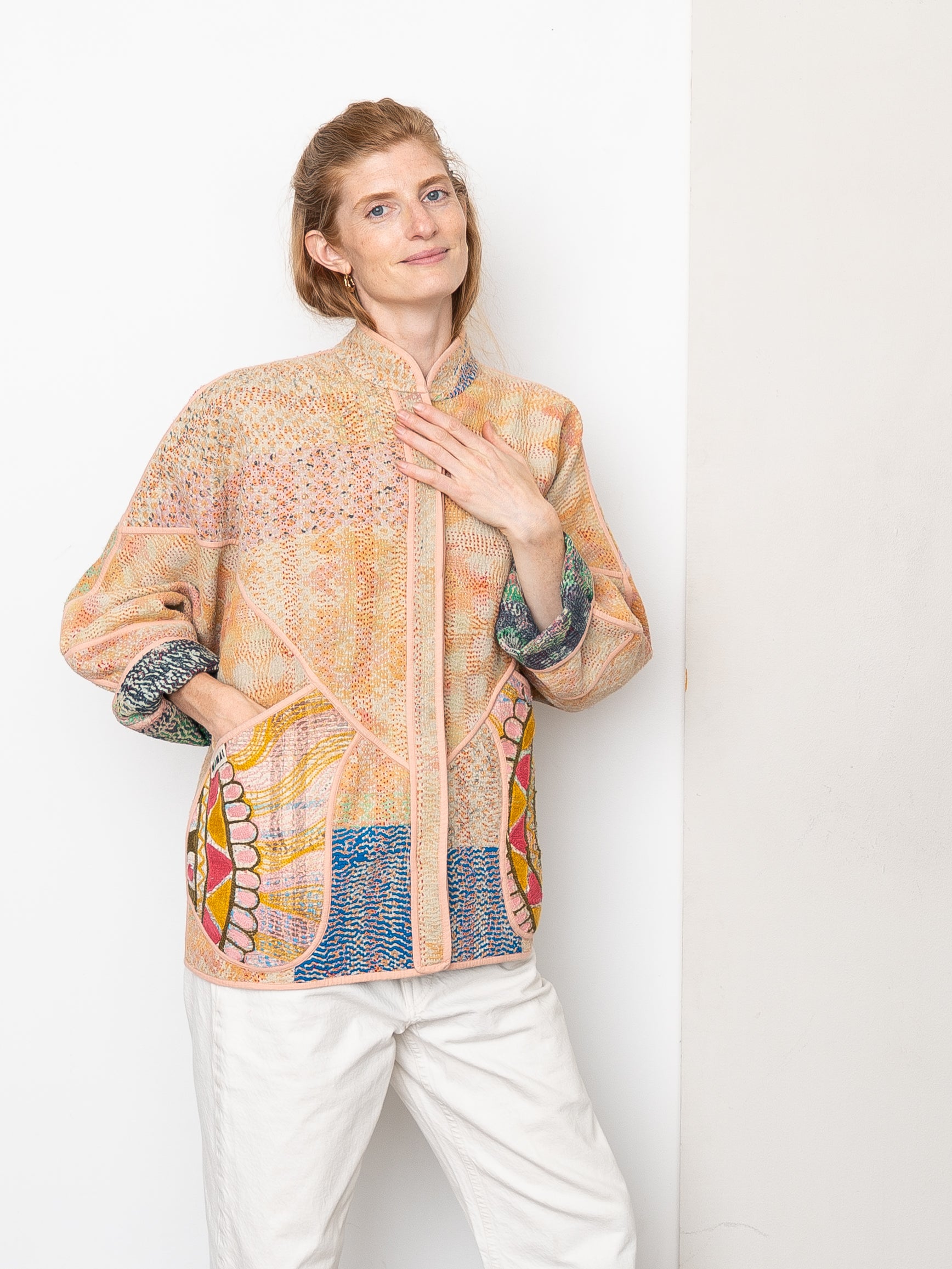 The Ladhiya Suzani Quilted Kantha Jacket
