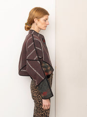 The Kaira Cropped Quilted Patchwork Kantha Jacket