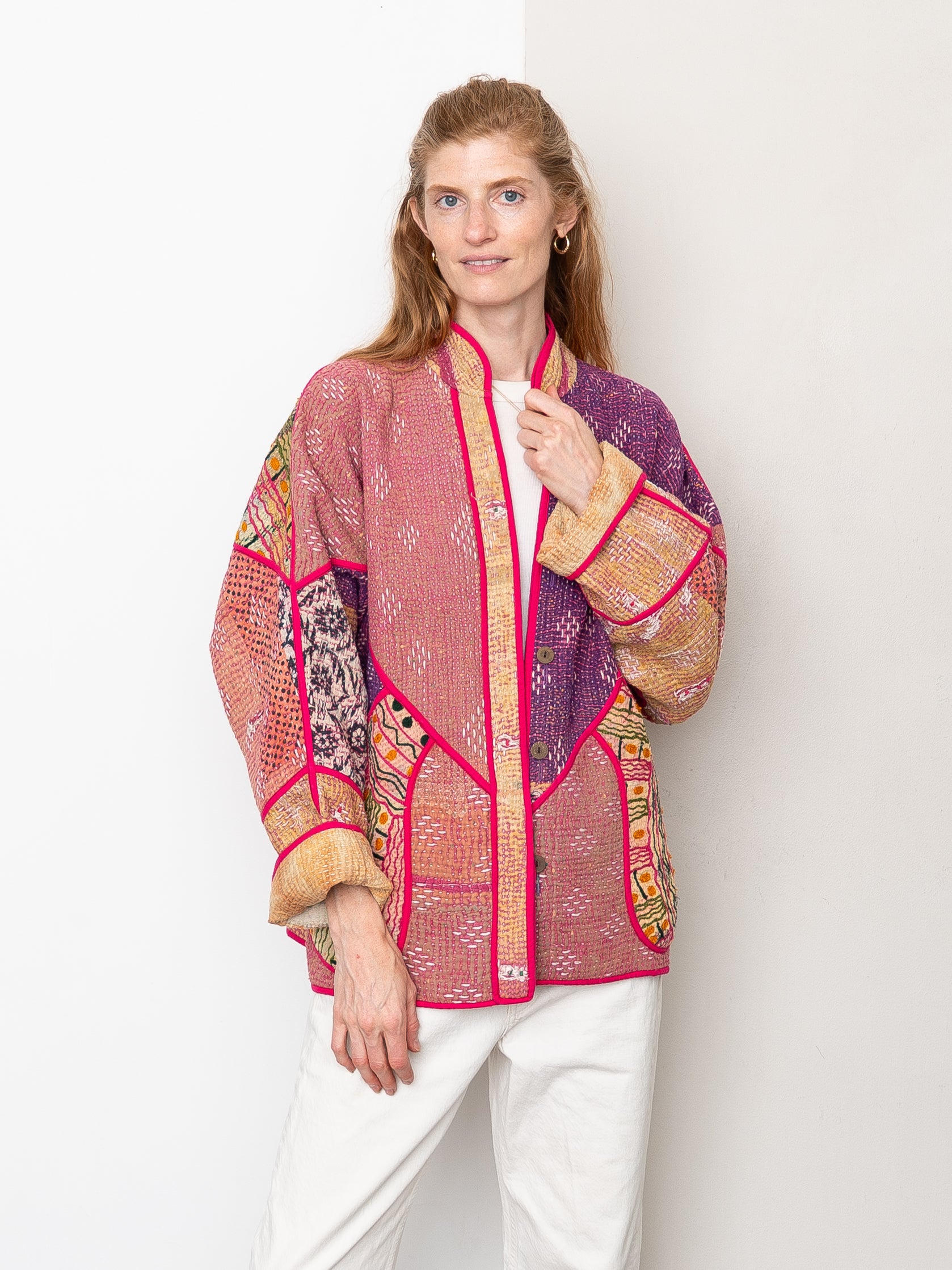 The Ladhiya Suzani Quilted Kantha Jacket