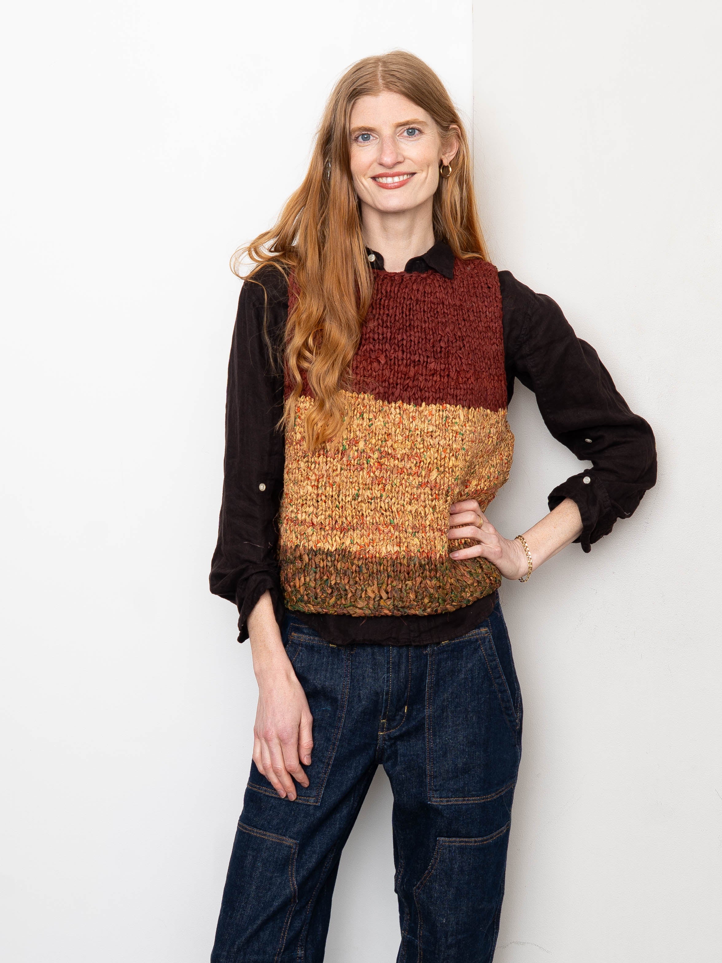 The Vishnu Knitted Vest - Small - Recycled Silk