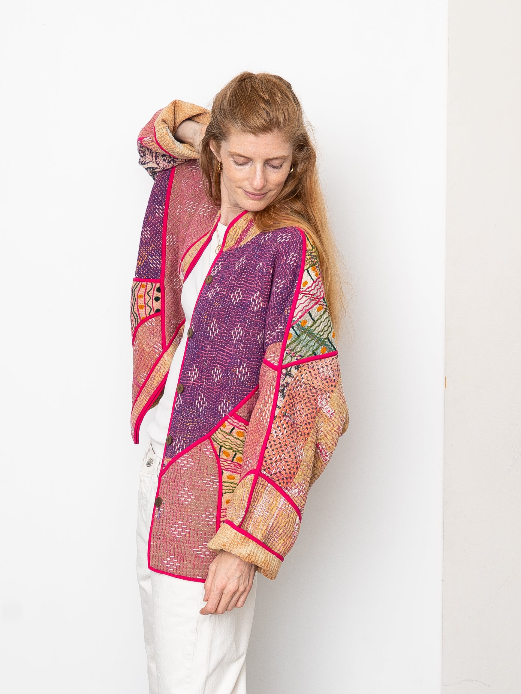 The Ladhiya Suzani Quilted Kantha Jacket