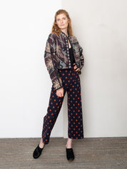 The Kaira Cropped Suzani Quilted Kantha Jacket