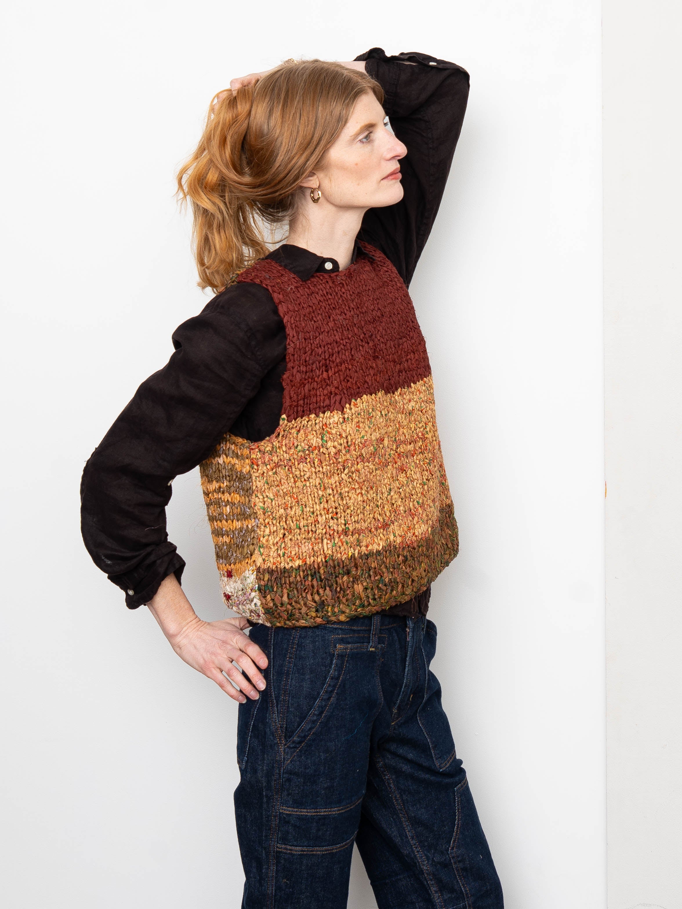 The Vishnu Knitted Vest - Small - Recycled Silk