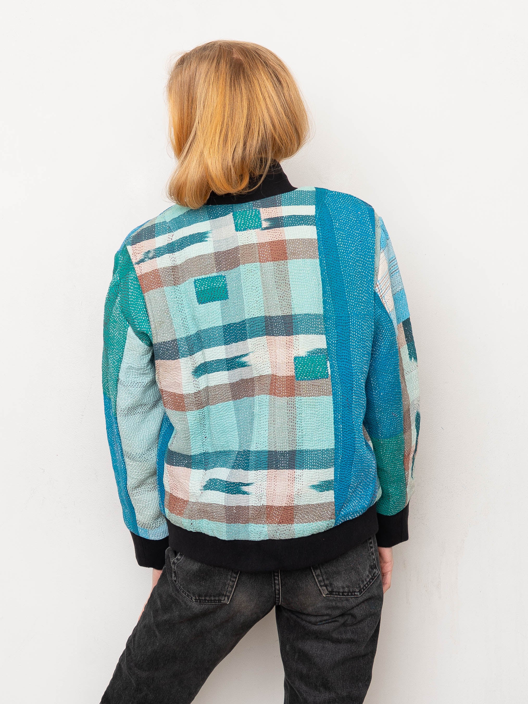 The Veda Quilted One-of-a-Kind Bomber Jacket - Medium