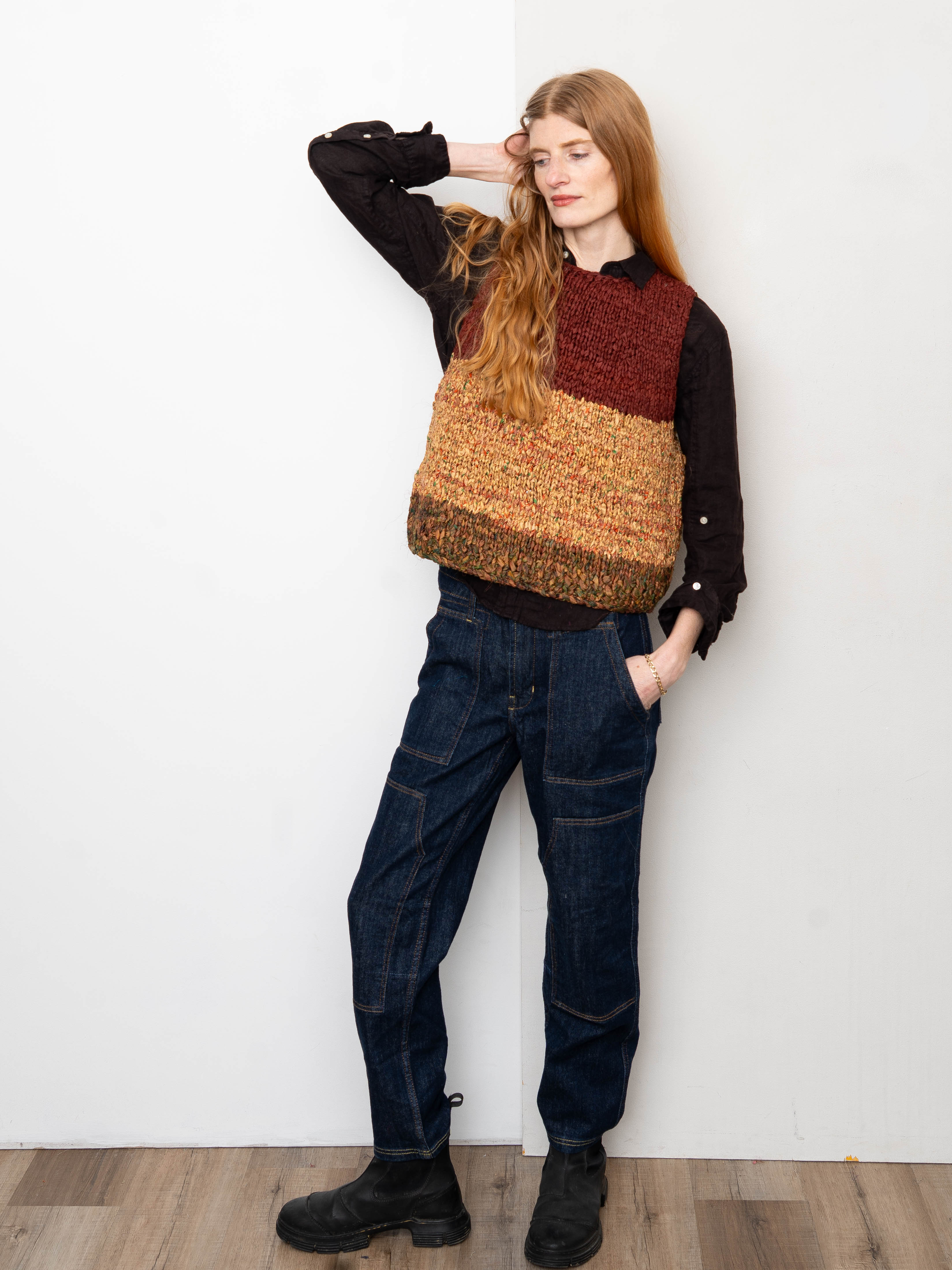 The Vishnu Knitted Vest - Small - Recycled Silk