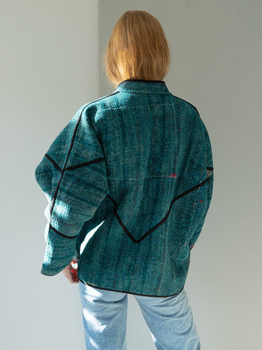 The Ladhiya Quilted Plant Dyed Kantha Jacket