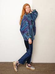 The Ishani Quilted Indigo Kantha Jacket