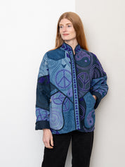 The Ladhiya Denim Suzani Jacket - Medium